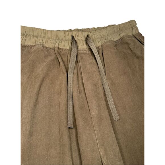YOUNGLA Men’s XXL Extendo Pants Brown Raw Hem Relaxed Fit Grunge Lounge #601 - Picture 2 of 9
